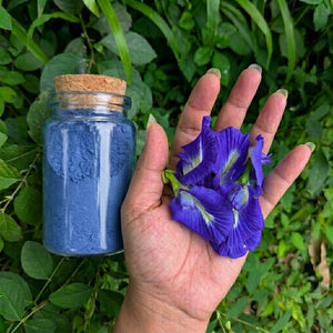 Premium blue butterfly pea flowers powder for herbal tea and natural beverages 1kg