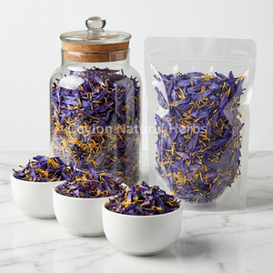 Dried Blue Lotus Flowers mix parts traditional herbal tea ingredient