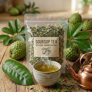 Tropical dried soursop leaves cut pieces for herbal infusion, exotic botanical tea leaves 1kg