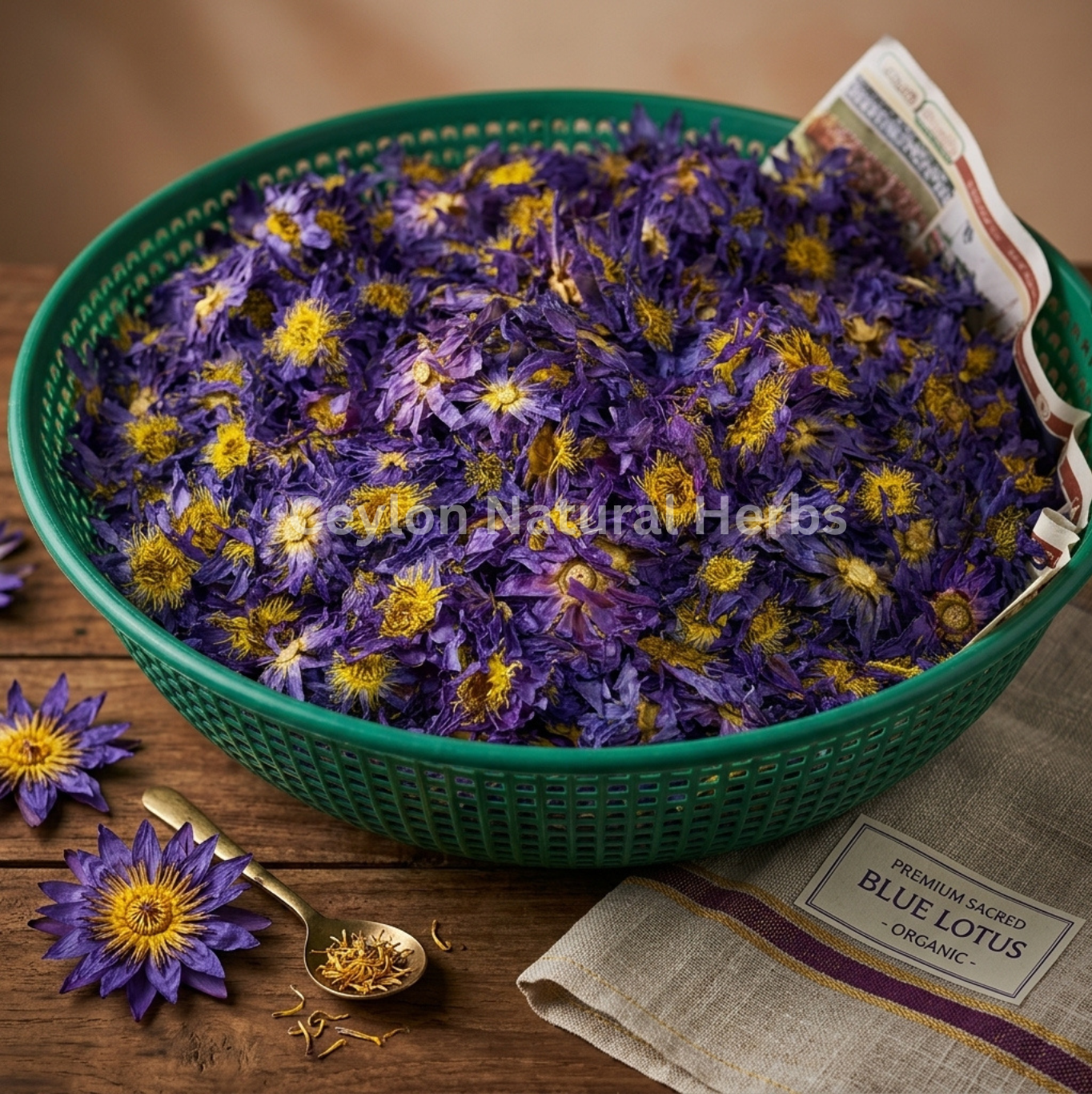 Dried Blue Lotus Flowers used for calming herbal tea