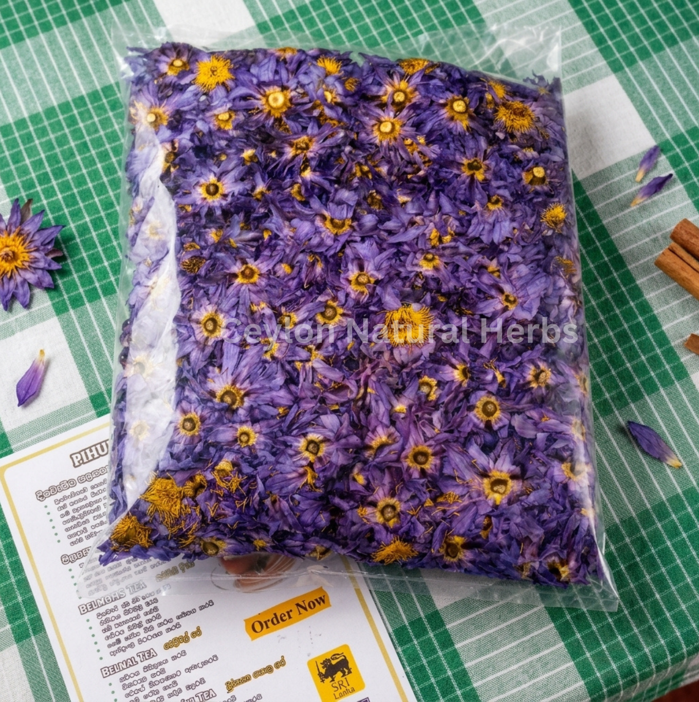 Dried Blue Lotus Flowers used for calming herbal tea