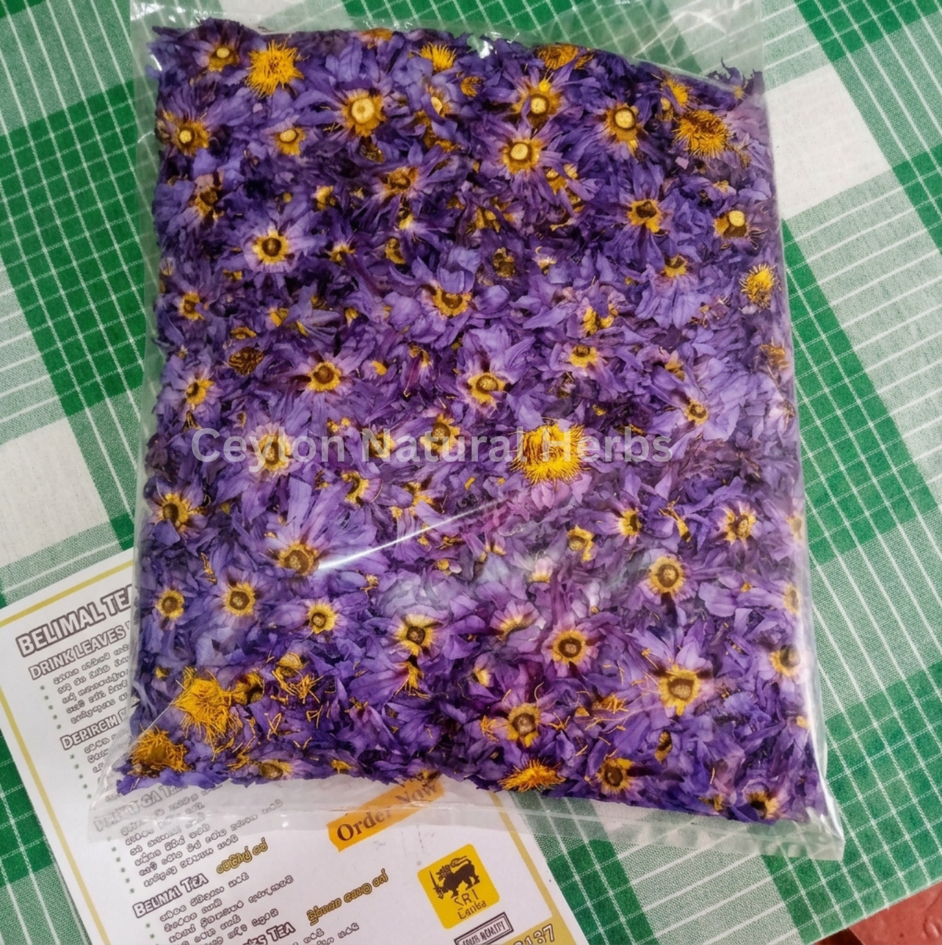 Blue Lotus tea made from dried flowers herbal infusion