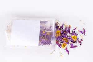 Blue Lotus tea made from dried flowers herbal infusion
