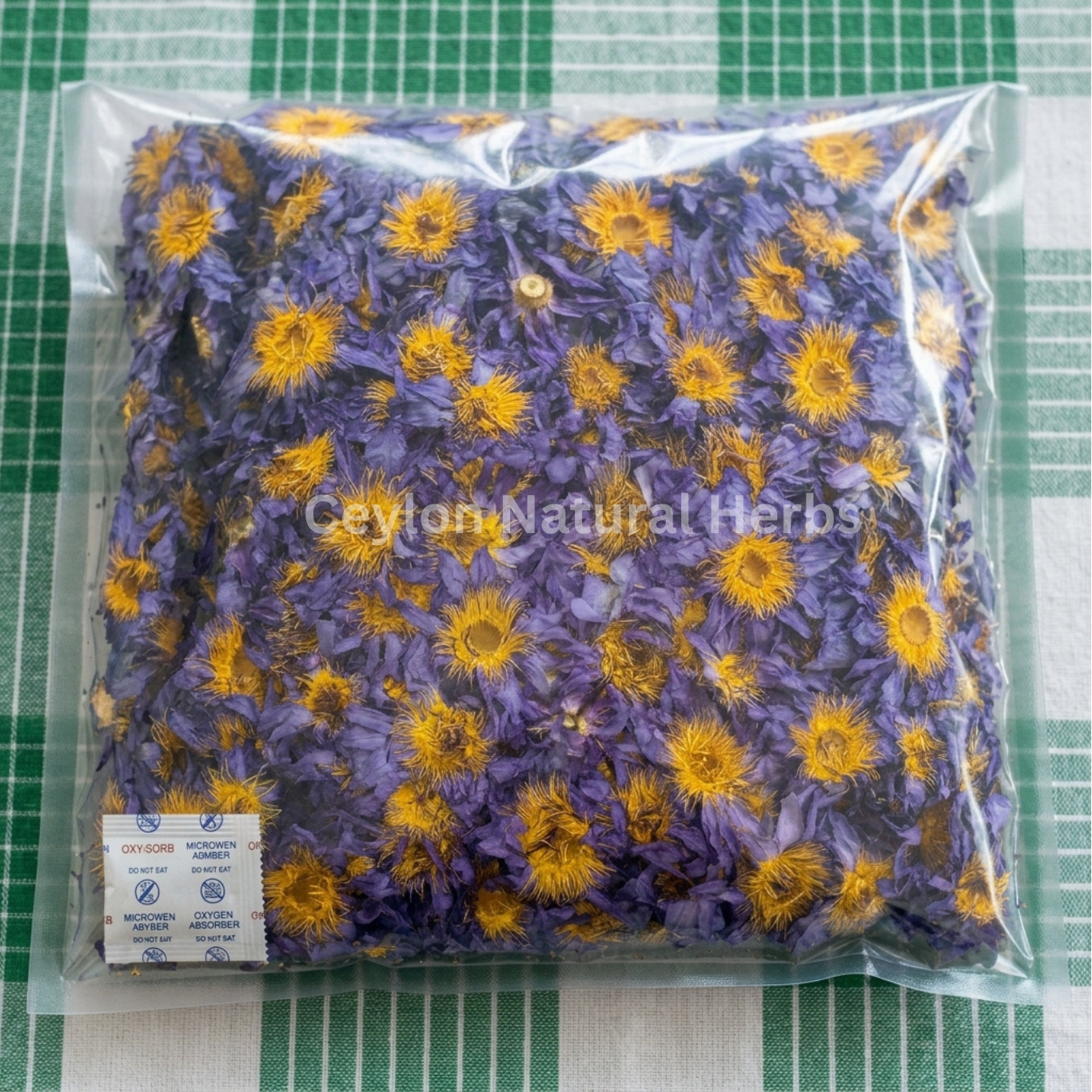 Blue Lotus tea made from dried flowers herbal infusion