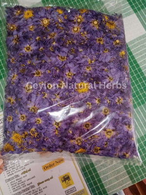 Blue Lotus tea made from dried flowers herbal infusion
