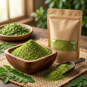 Export quality dried moringa leaves for global herbal tea market, premium natural leaves 1kg