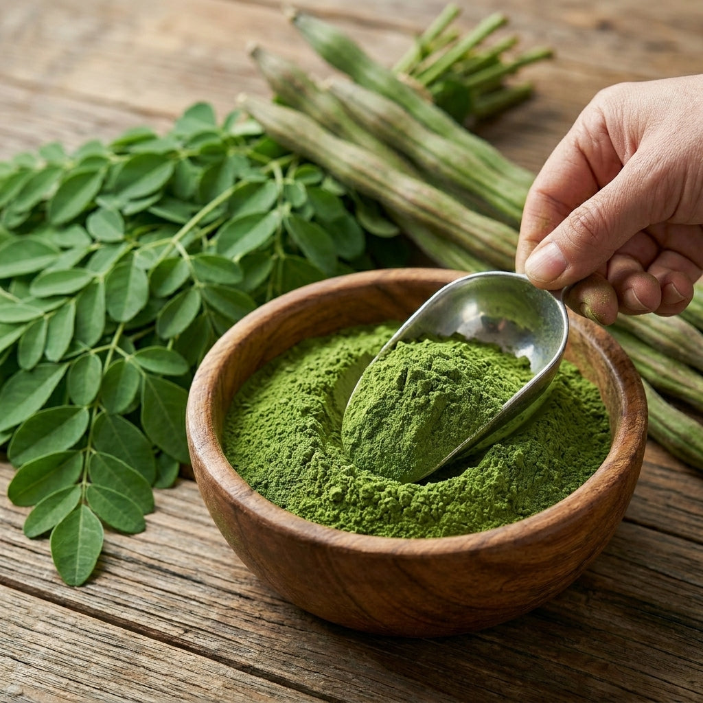 Organic style dried moringa leaves, natural herbal leaves for plant-based tea infusion 20kg