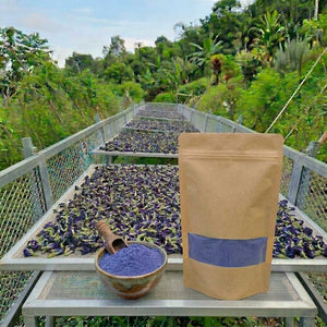 Premium blue butterfly pea flowers powder for herbal tea and natural beverages 1kg
