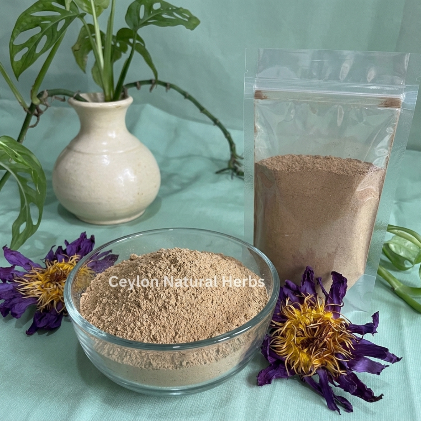 Pure dried Blue Lotus Flowers Powder natural herbal tea product