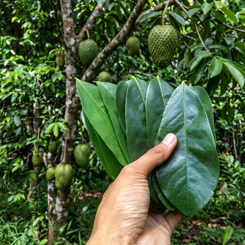 Dried soursop leaves for herbal tea, loose leaf graviola infusion, natural caffeine-free drink 1g