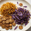 Dried Blue Lotus Flowers mix parts traditional herbal tea ingredient
