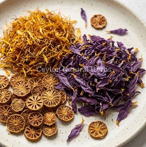 Dried Blue Lotus Flowers mix parts traditional herbal tea ingredient