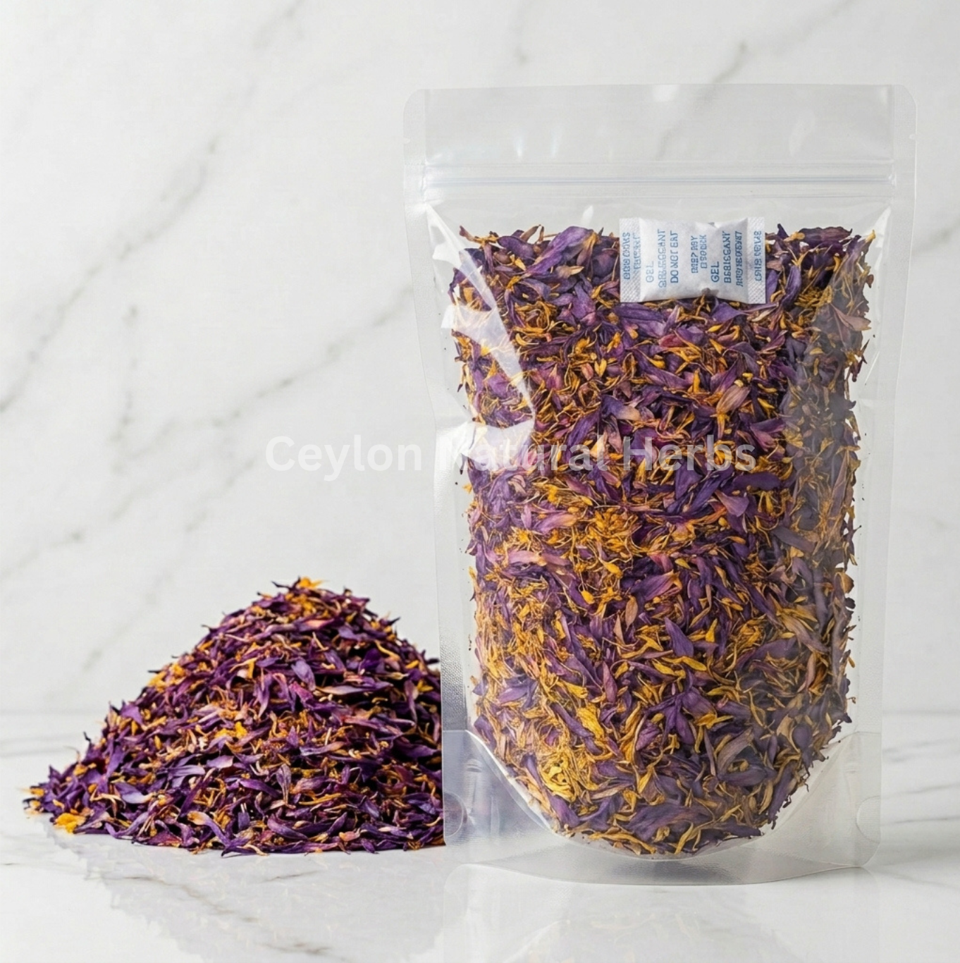 Dried Blue Lotus Flowers mix parts traditional herbal tea ingredient